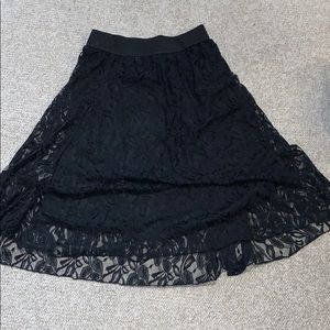 Black LuLaRoe lace skirt